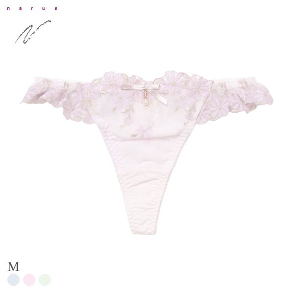 ナルエー ランジェリー マーガレット Tバックショーツ M タンガ ソング レース 単品 NARUE