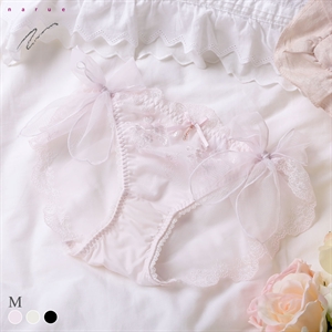 ナルエー ランジェリー ジル ショーツ サイドリボン バックレース 総レース NARUE