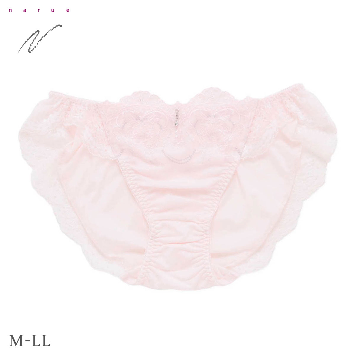 ナルエー ランジェリー エラ ショーツ M L スタンダード ノーマル ビキニ バックレース NARUE(PI-ピンク-M)