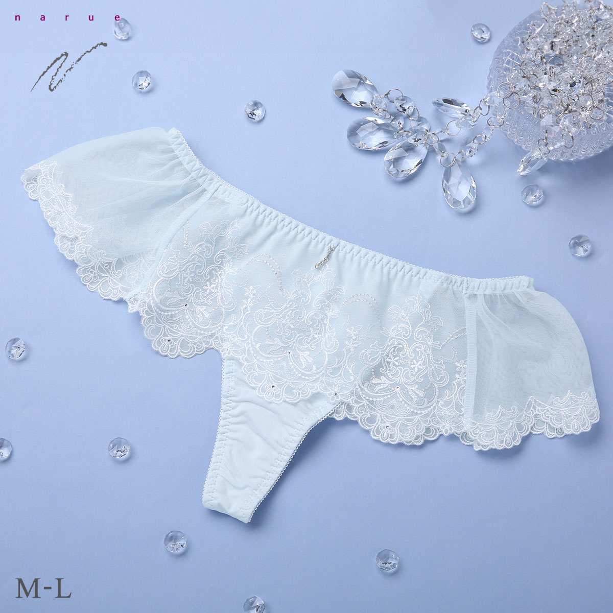 ナルエー ランジェリー エラ ショーツ Tバック タンガ NARUE(BU-ブルー-M)