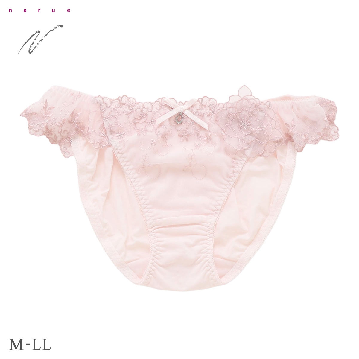 ナルエー ランジェリー ミラヴェール ショーツ スタンダード 大きいサイズ M L LL NARUE(PI-ピンク-M)
