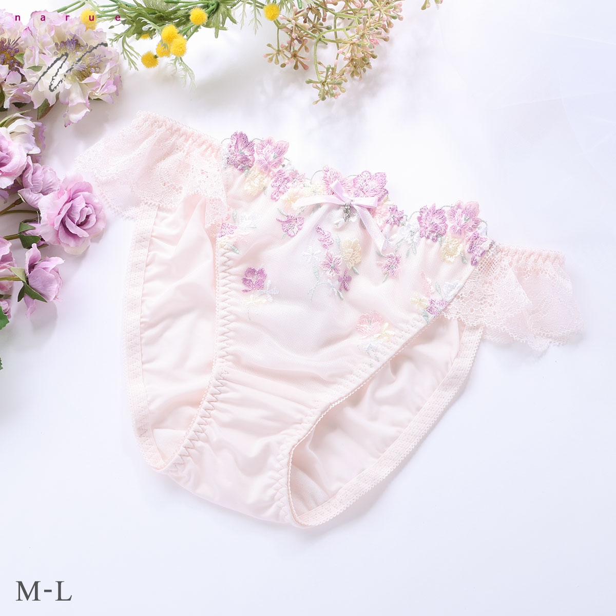 ナルエー ランジェリー ココフルール ショーツ スタンダード ノーマル NARUE(PU-パープル-M)