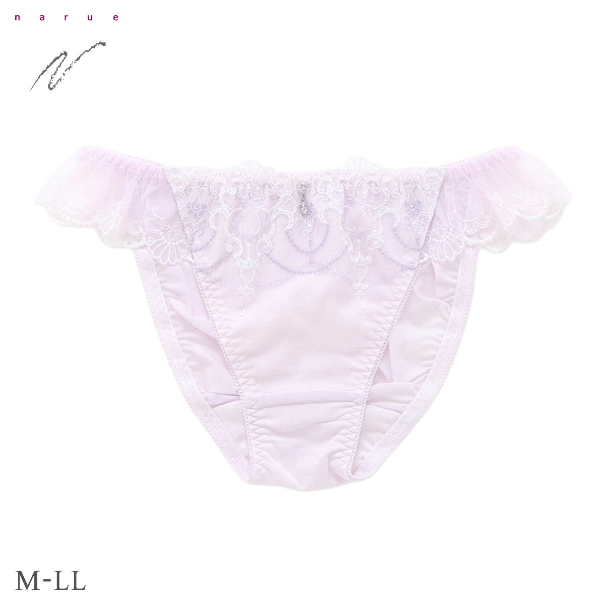 ナルエー ランジェリー クリスタルラグーン ショーツ M L LL スタンダード ノーマル ビキニ 単品 大きいサイズ NARUE(PU-パープル-M)