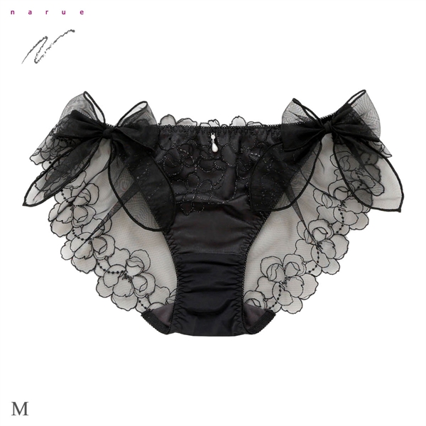 ナルエー ランジェリー クレール ショーツ サイドリボン 紐パン 総レース バックレース 単品 NARUE