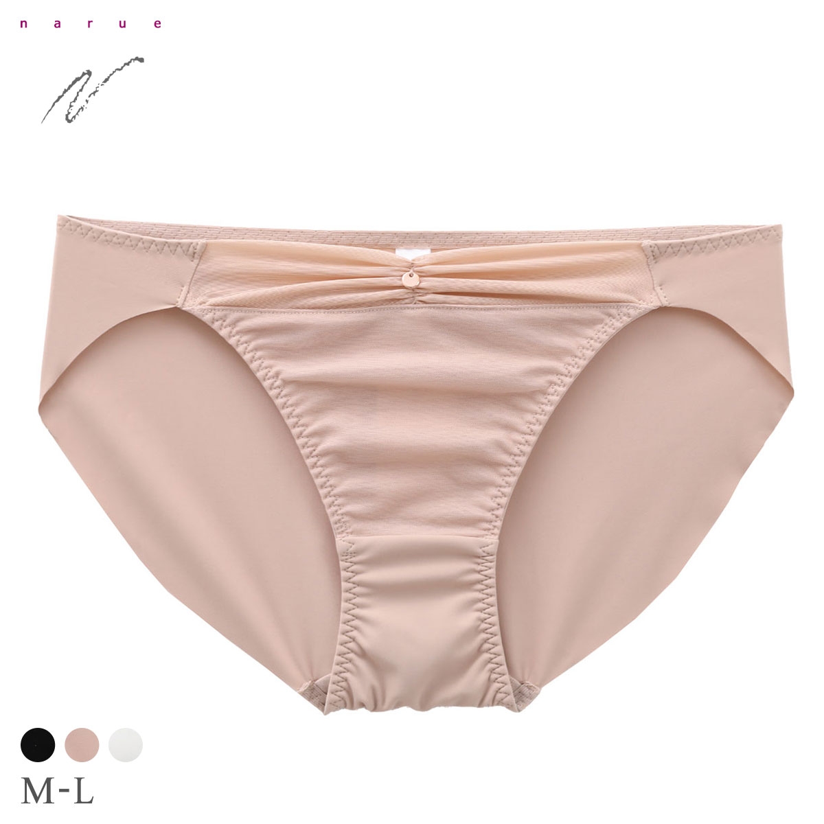 ナルエー ランジェリー バックシームレスショーツ ショーツ スタンダード ノーマル NARUE(BE-ベージュ-M)