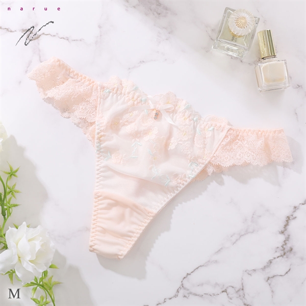 ナルエー ランジェリー リナ Tバック ショーツ タンガ バックレース 総レース NARUE