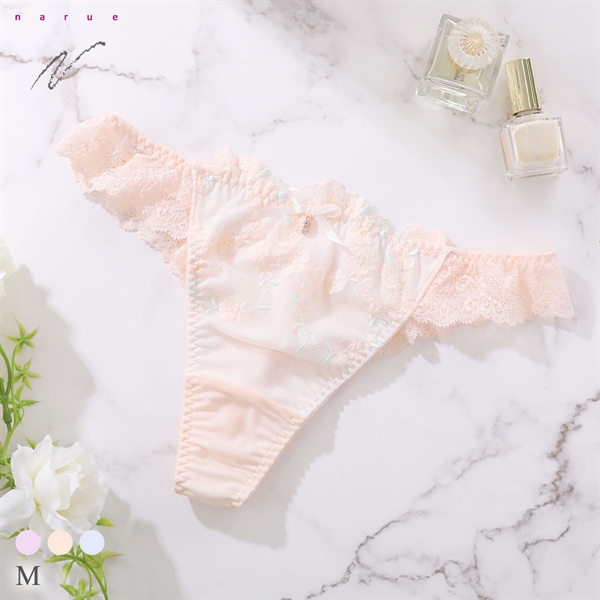 ナルエー ランジェリー リナ Tバック ショーツ タンガ バックレース 総レース NARUE