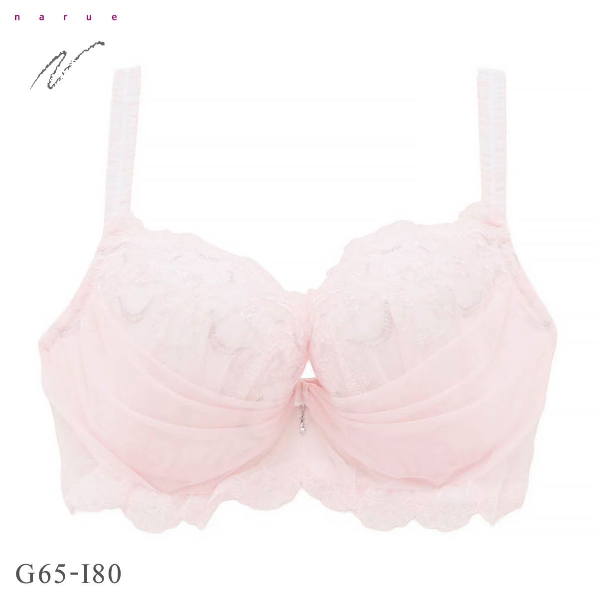 ナルエー ランジェリー エラ ブラジャー GHI グラマー 大きいサイズ NARUE(PI-ピンク-G65)