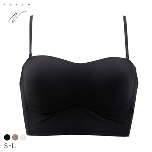 ナルエー ランジェリー チューブトップ カップ付き ノンワイヤー ストラップレス ブラジャー