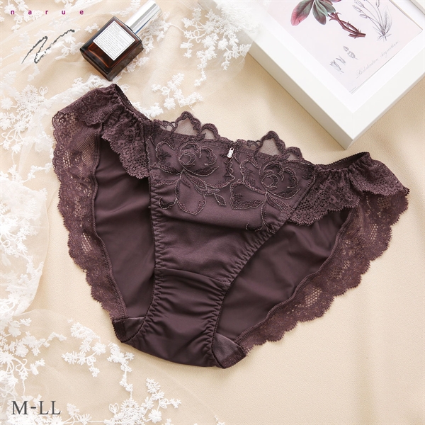 ナルエー ランジェリー ロゼリュクス ショーツ M L LL スタンダード ノーマル ビキニ バックレース 単品 大きいサイズ NARUE