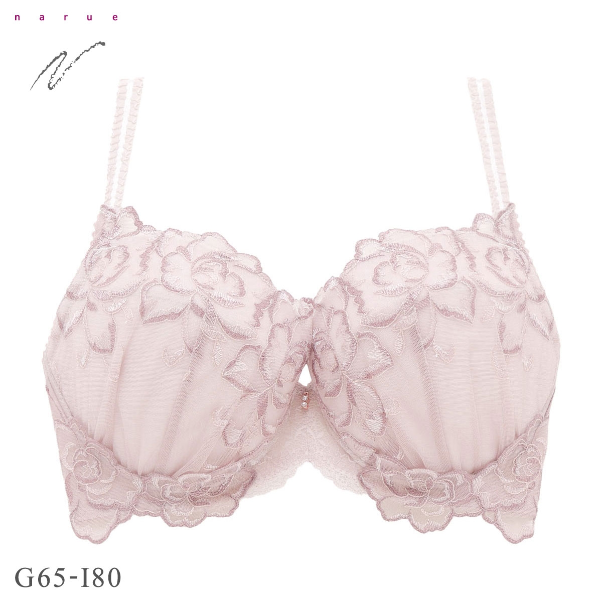 ナルエー ランジェリー ロゼリュクス ブラジャー GHI 大きいサイズ グラマーサイズ NARUE(PI-ピンク-G65)
