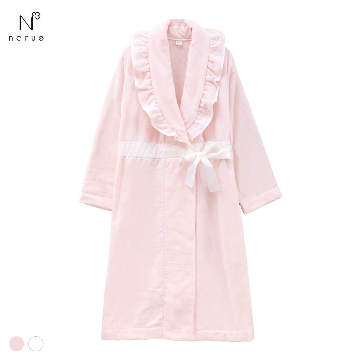 ナルエー パジャマ シャ―リングタオル バスローブ ローブ ルームウェア 綿100％ レディース NARUE(PI-ピンク-M-L)