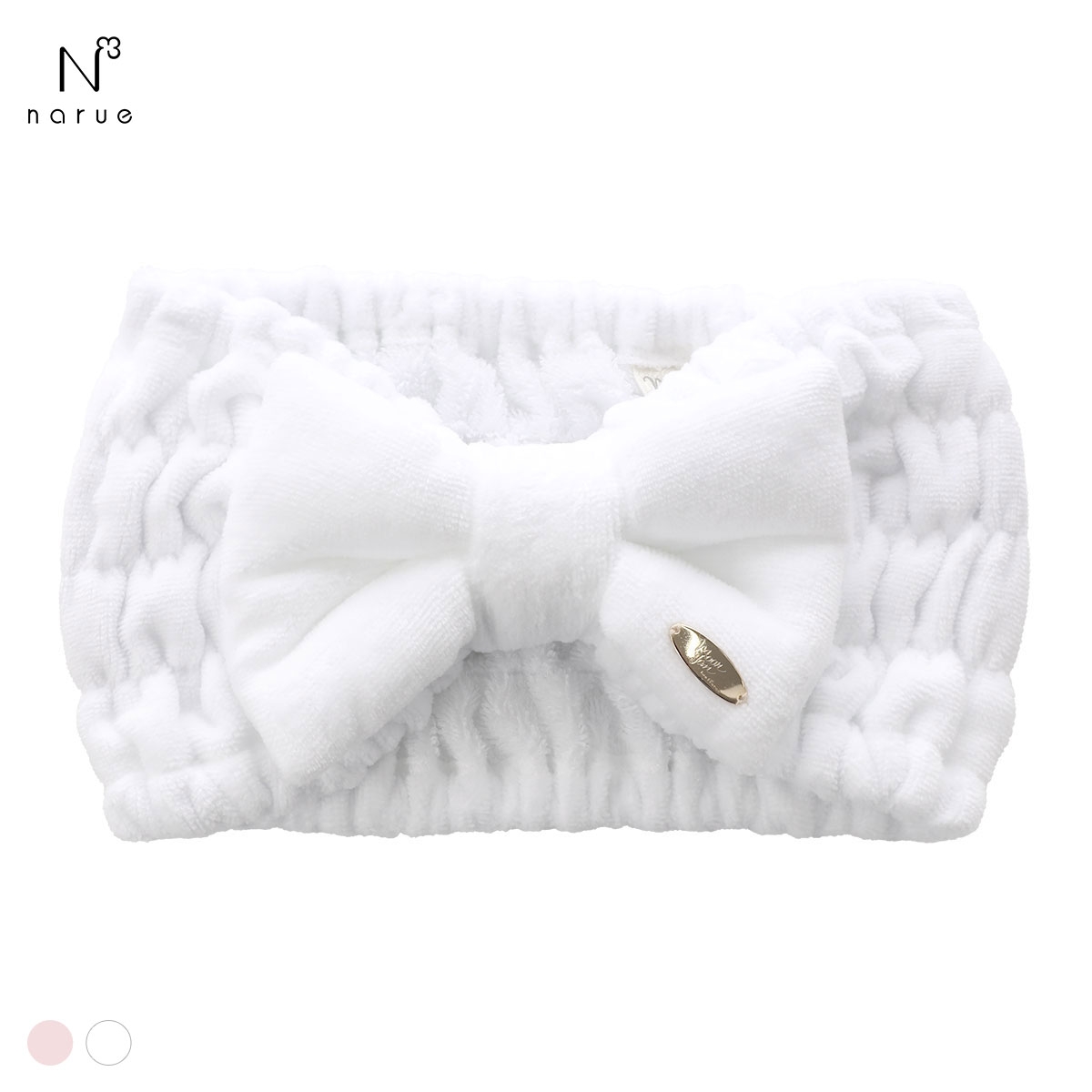 ナルエー パジャマ シャ―リングタオル リボン ヘアバンド ルームウェア NARUE(WH-ホワイト-Free)