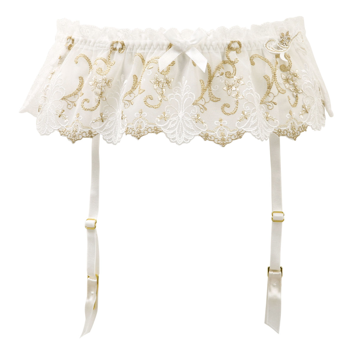 リサマリ Risa Magli レーヌ Reine シュトレン ガーターベルト ランジェリー(WH-ホワイト-M)