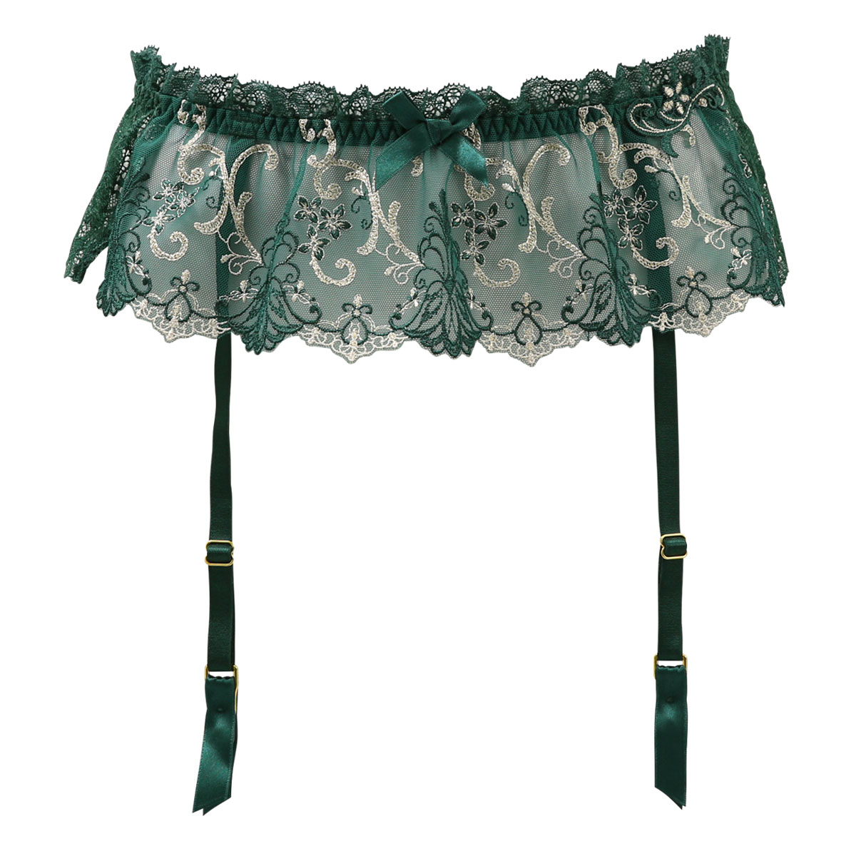 リサマリ Risa Magli レーヌ Reine シュトレン ガーターベルト ランジェリー(GR-グリーン-M)