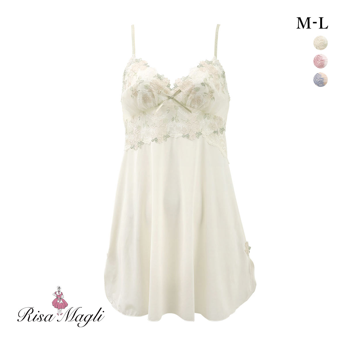 リサマリ イーシャ スリップ ランジェリー Risa Magli(IV-アイボリー-M-75)