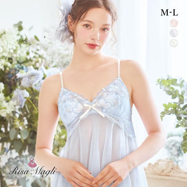 リサマリ ナーラ カップ付き スリップ ロング キャミソール ランジェリー Risa Magli