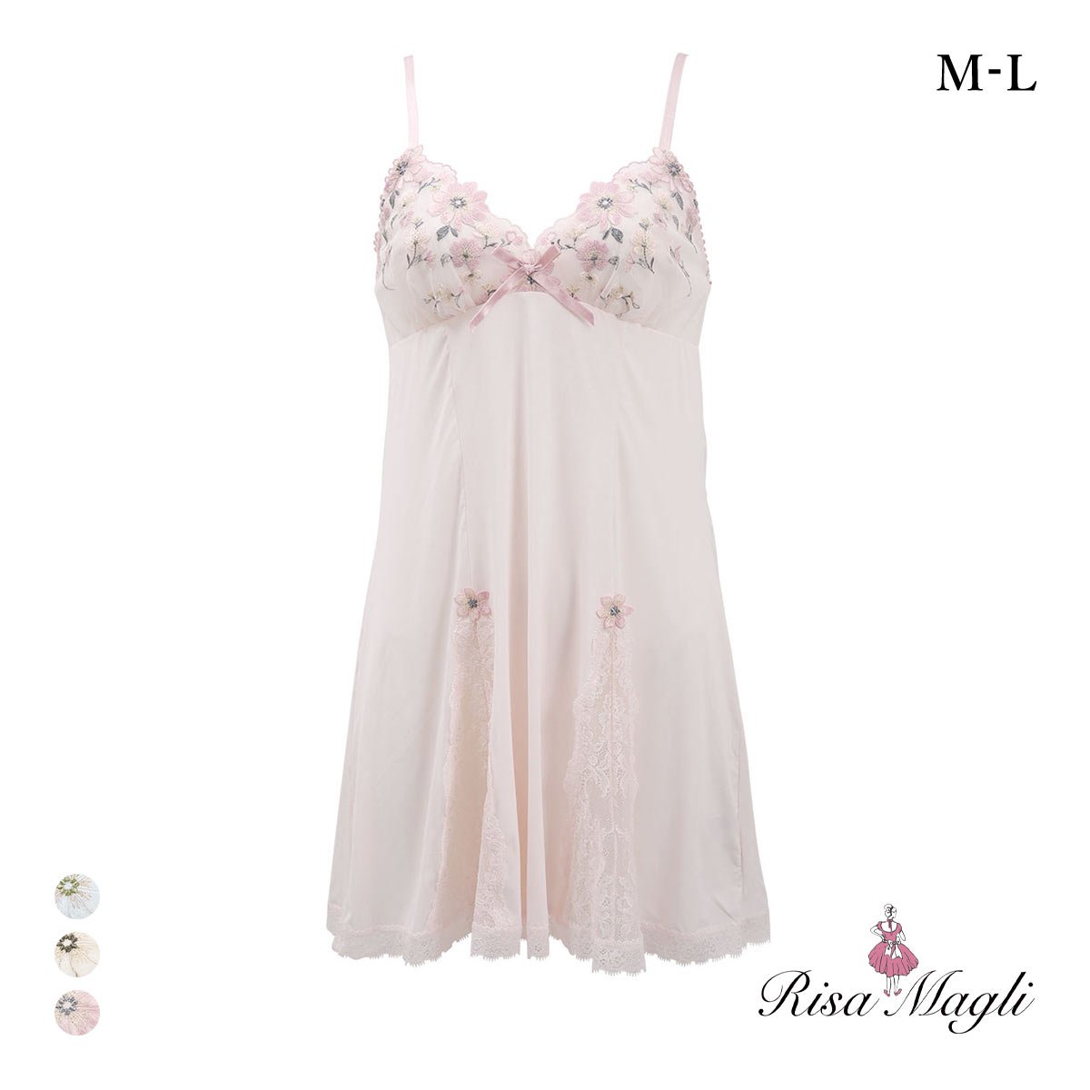 リサマリ アルマ スリップ キャミソール ランジェリー Risa Magli(PI-ピンク-M-75)