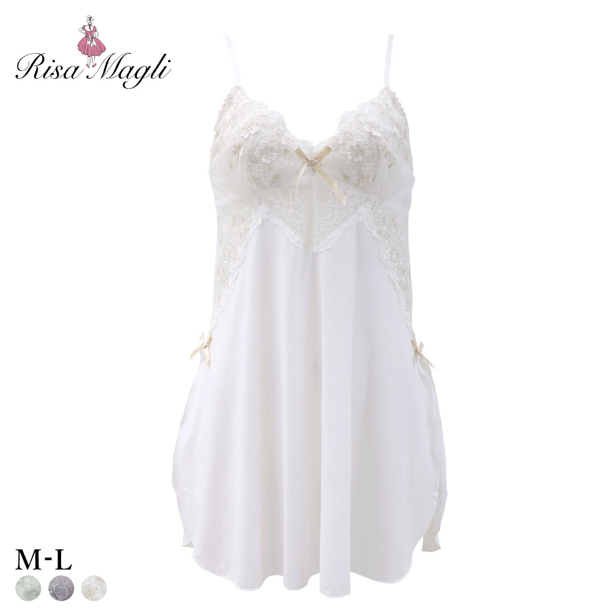 リサマリ ドーラ スリップ ランジェリー Risa Magli(WH-ホワイト-M-75)