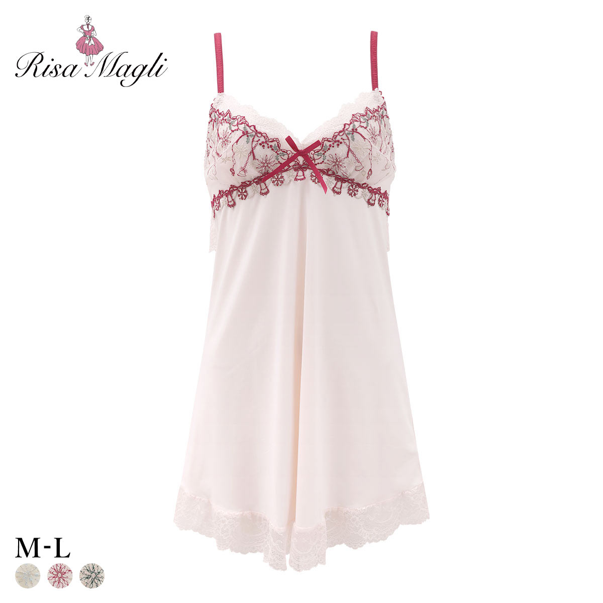 リサマリ ルビー スリップ ランジェリー Risa Magli(RE-レッド-M-75)