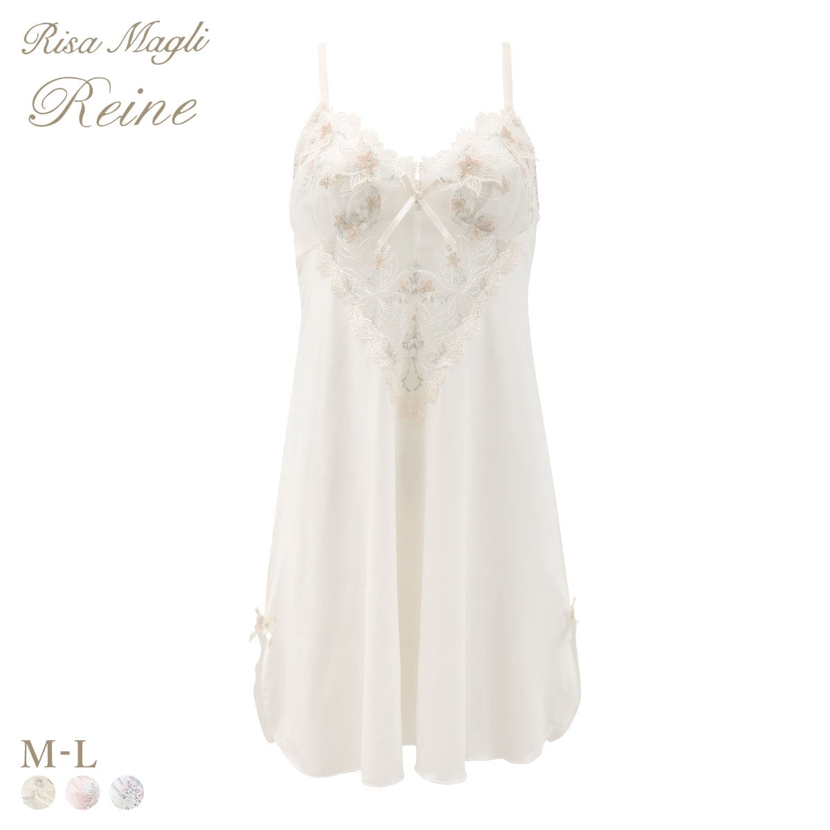 リサマリ レーヌ セレスティナ スリップ キャミソール ランジェリー Risa Magli Reine(CR-クリーム-M-80)