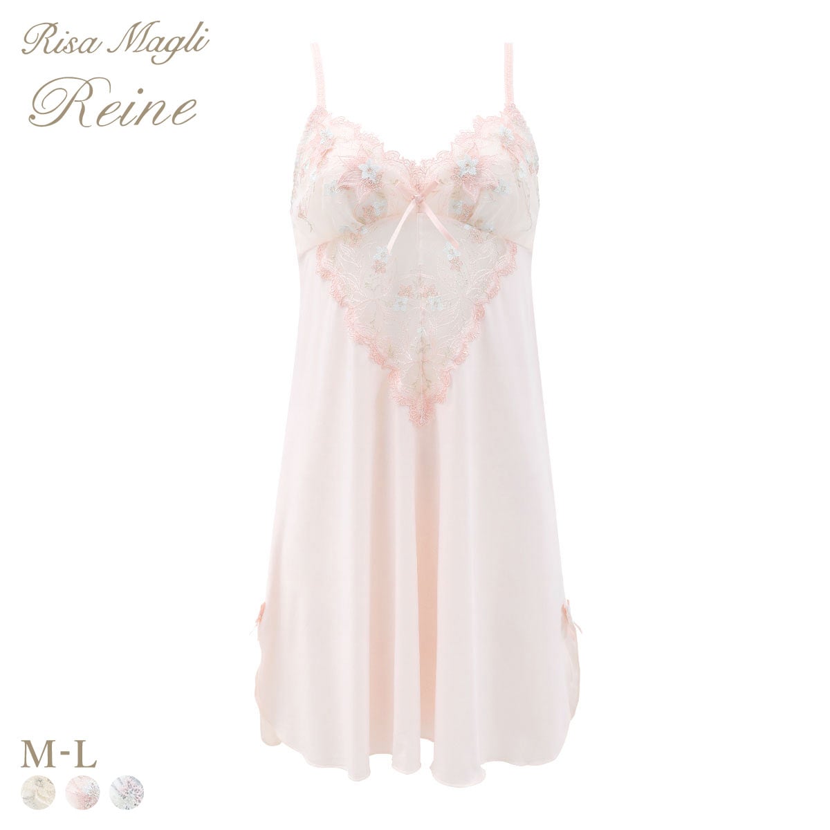 リサマリ レーヌ セレスティナ スリップ キャミソール ランジェリー Risa Magli Reine(PI-ピンク-M-80)