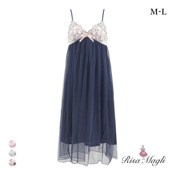 リサマリ フェリーチェ カップ付き マキシワンピース ランジェリー Risa Magli