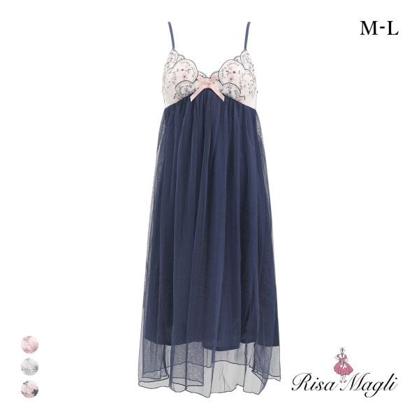 リサマリ フェリーチェ カップ付き マキシワンピース ランジェリー Risa Magli