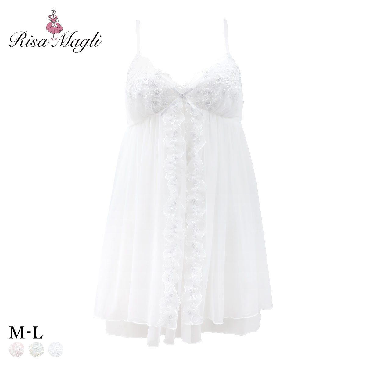 リサマリ フリート カップ付き スリップ キャミソール ランジェリー Risa Magli(WH-ホワイト-M-75)