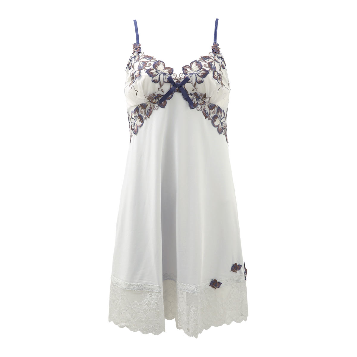 リサマリ Risa Magli レーヌ Reine クレモンス スリップ ロング キャミソール ランジェリー(NV-ネイビー-M-80)