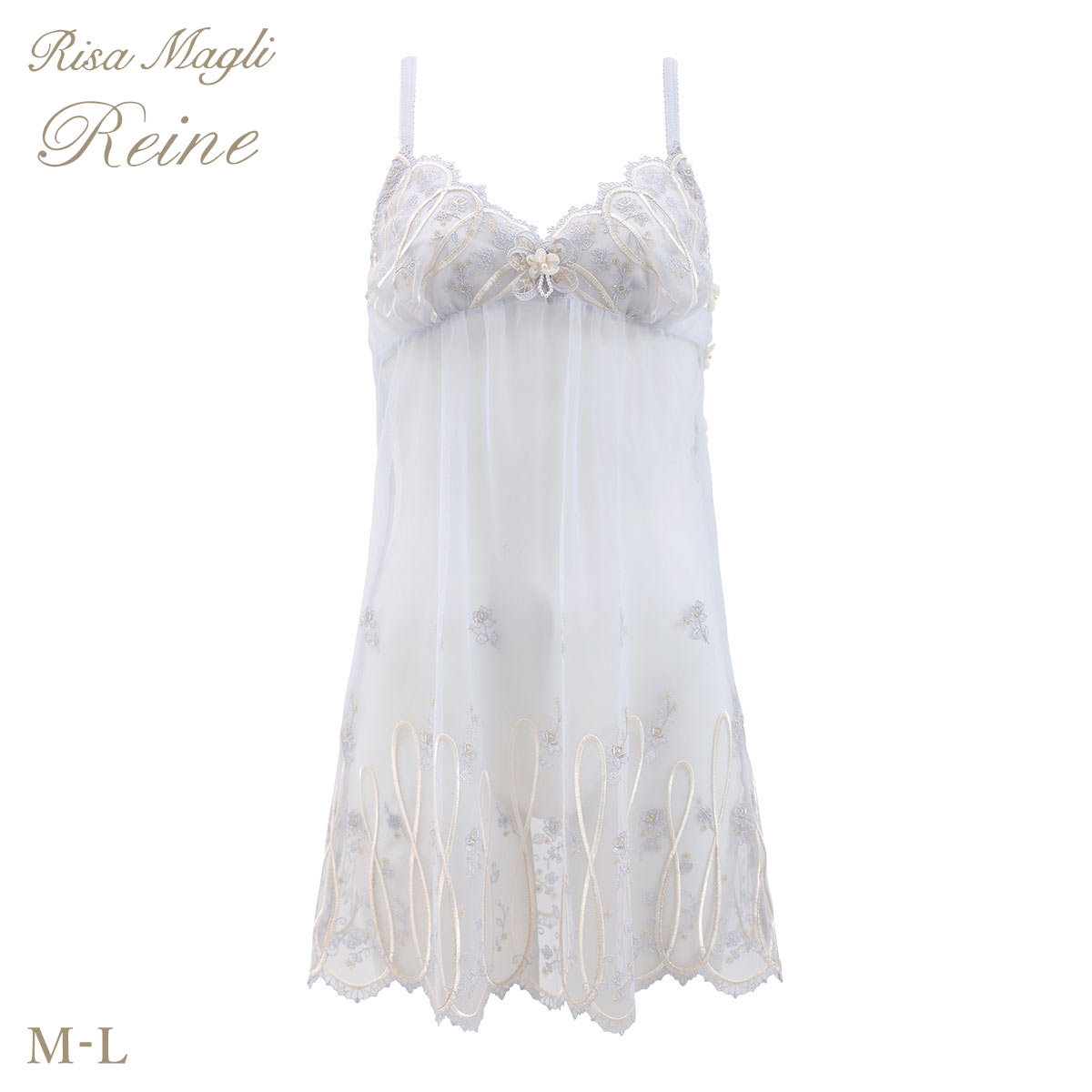 リサマリ レーヌ ティターニア スリップ キャミソール ランジェリー Risa Magli Reine(BU-ブルー-M-75)