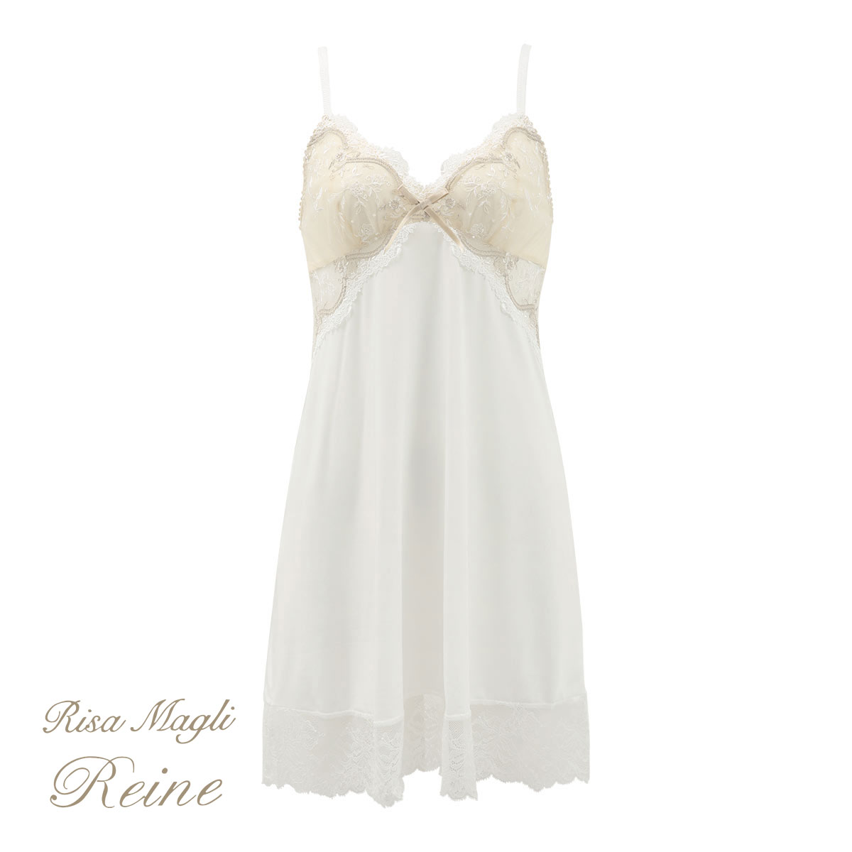リサマリ Risa Magli レーヌ Reine アリアンナ スリップ キャミソール ランジェリー(WH-ホワイト-M-80)
