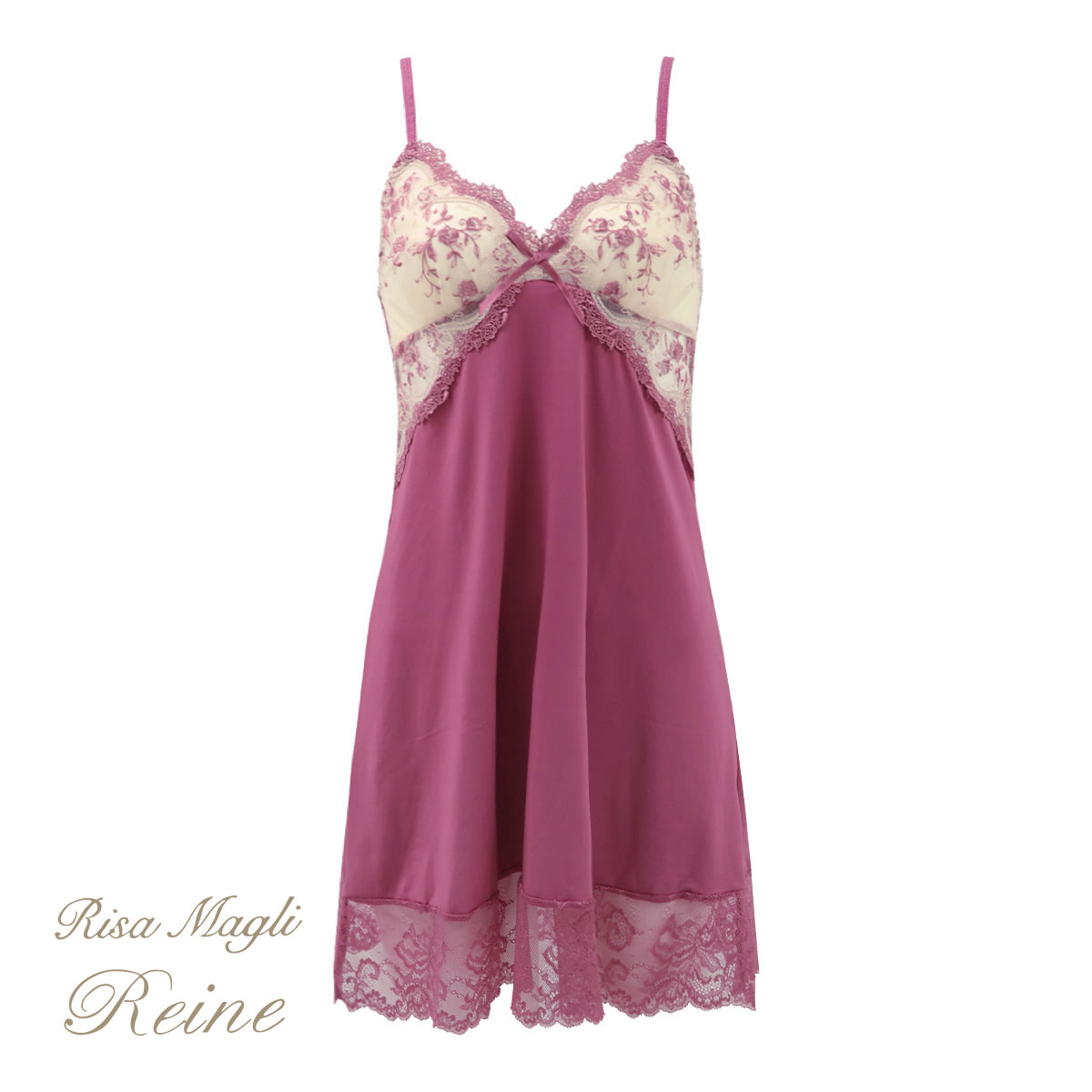 リサマリ Risa Magli レーヌ Reine アリアンナ スリップ キャミソール ランジェリー(RO-ローズ-M-80)