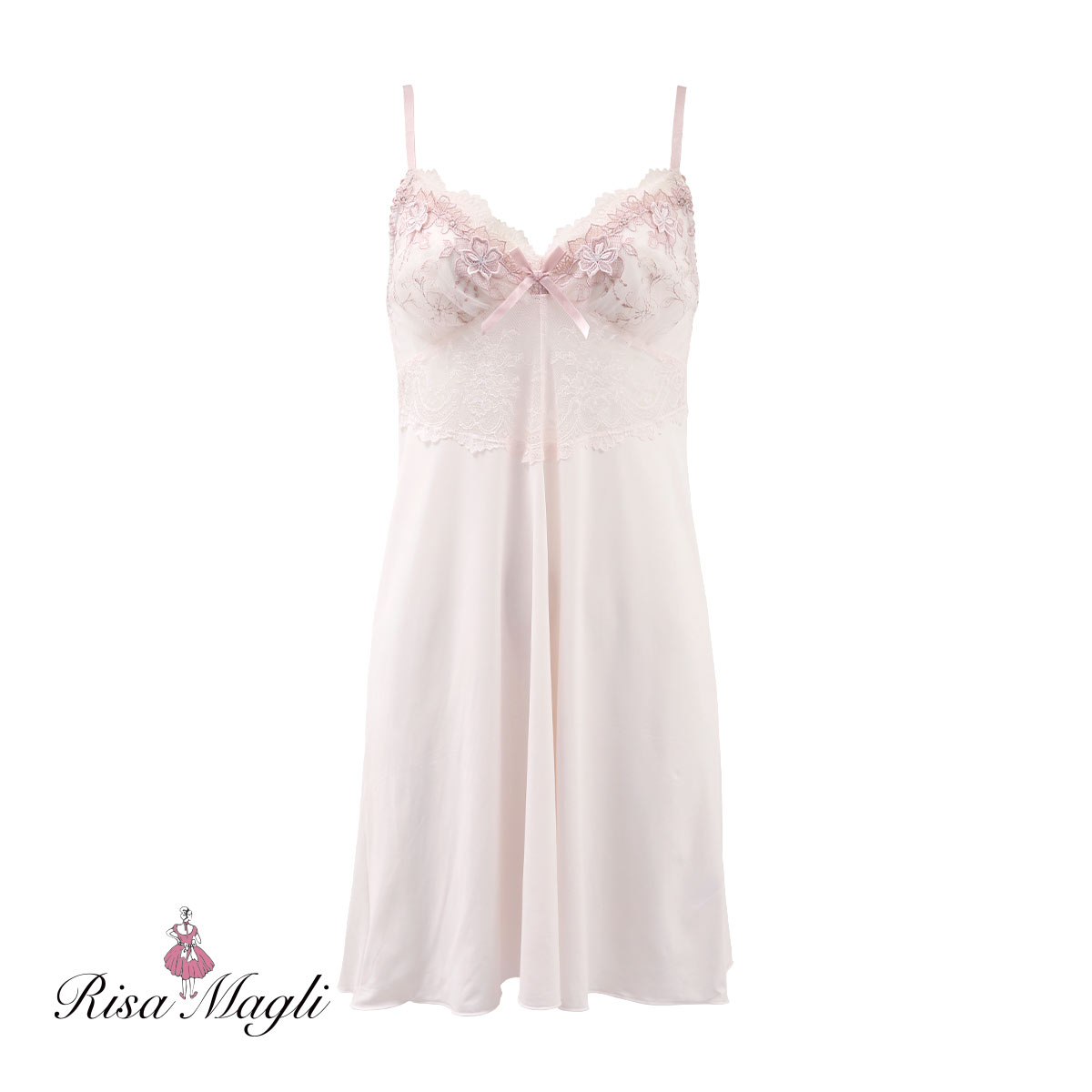 リサマリ Risa Magli マデリン スリップ ランジェリー(PI-ピンク-M-80)
