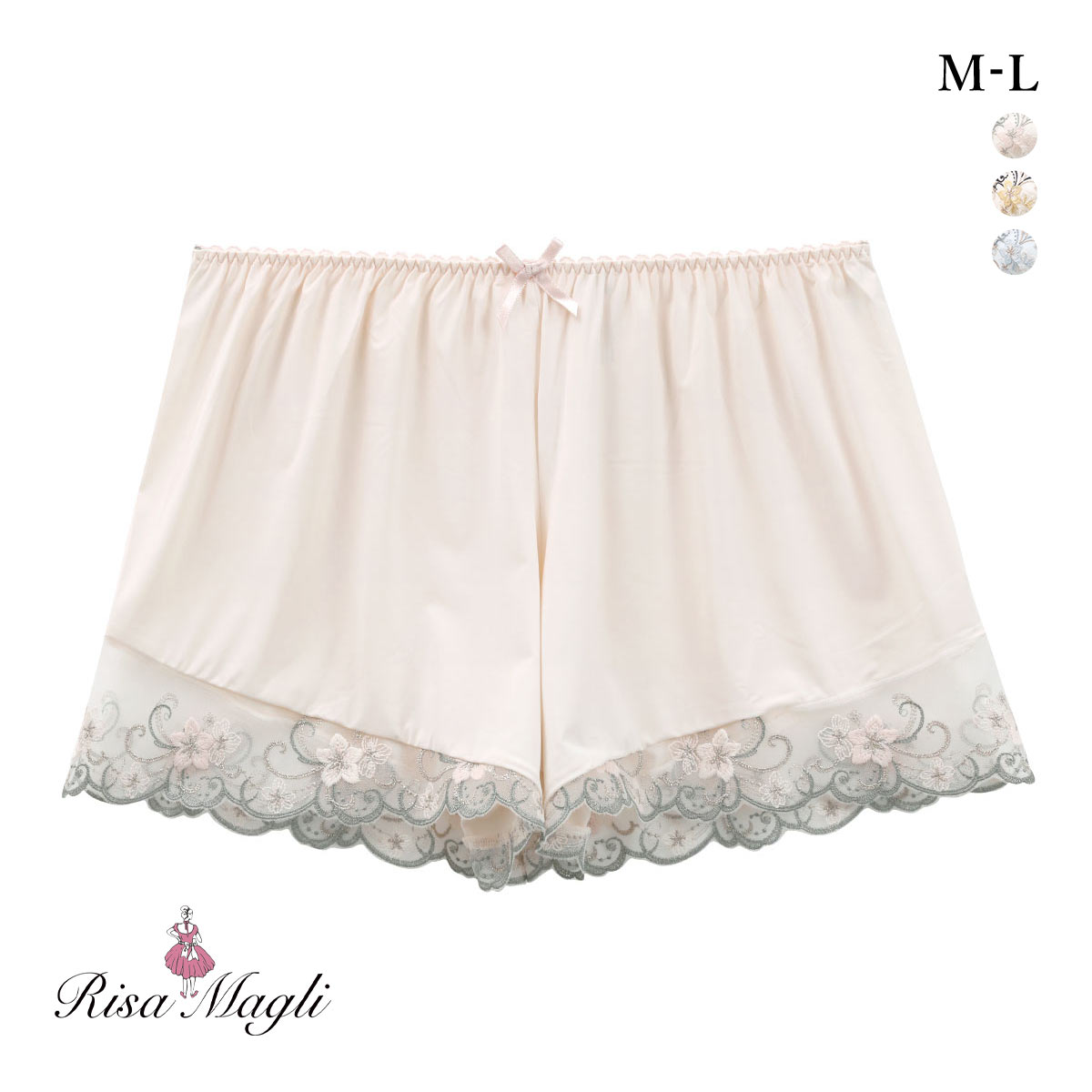 リサマリ アイシャ タップパンツ ショートパンツ インナー ボトムス ランジェリー Risa Magli(LPI-薄ピンク-M)