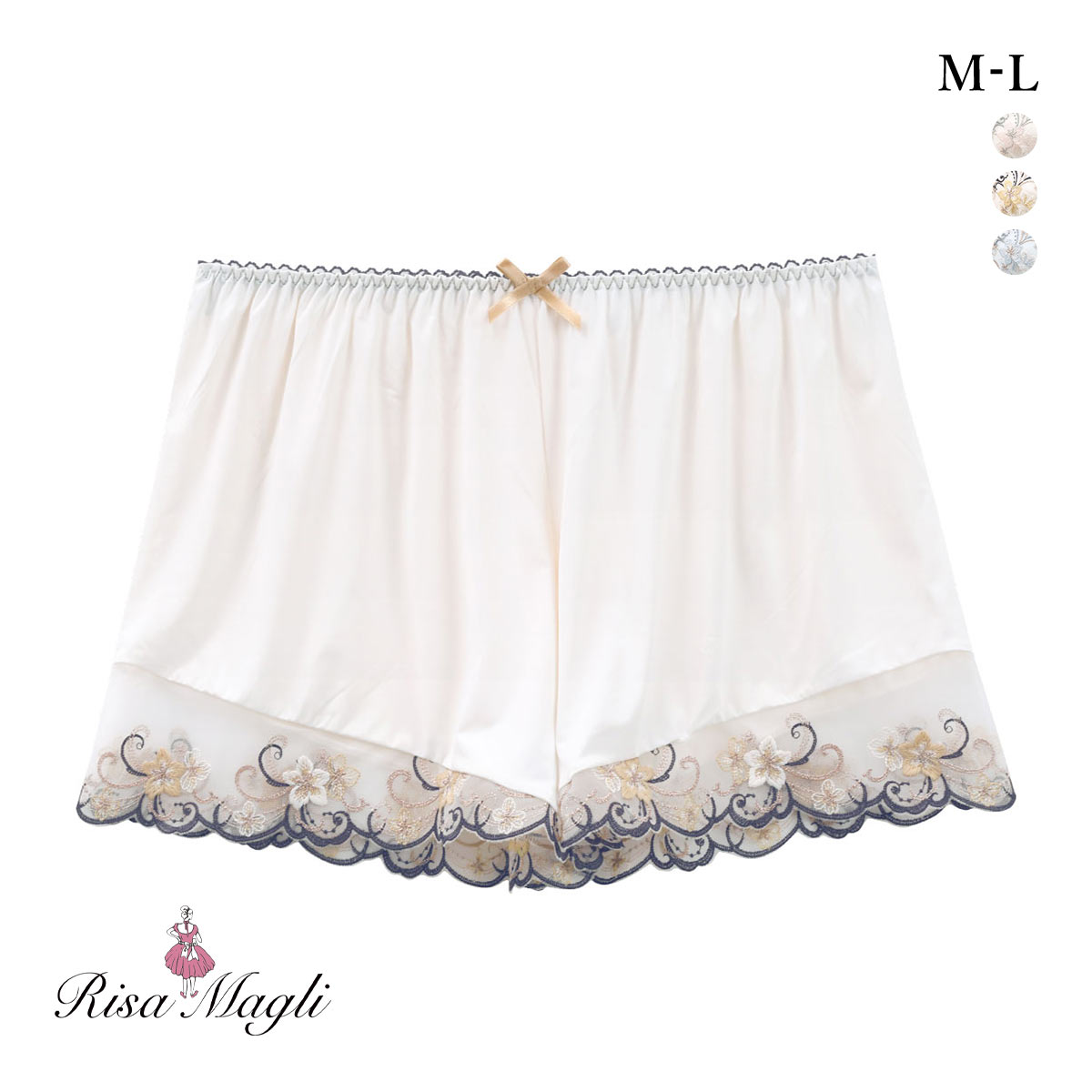 リサマリ アイシャ タップパンツ ショートパンツ インナー ボトムス ランジェリー Risa Magli(MUS-マスタード-M)