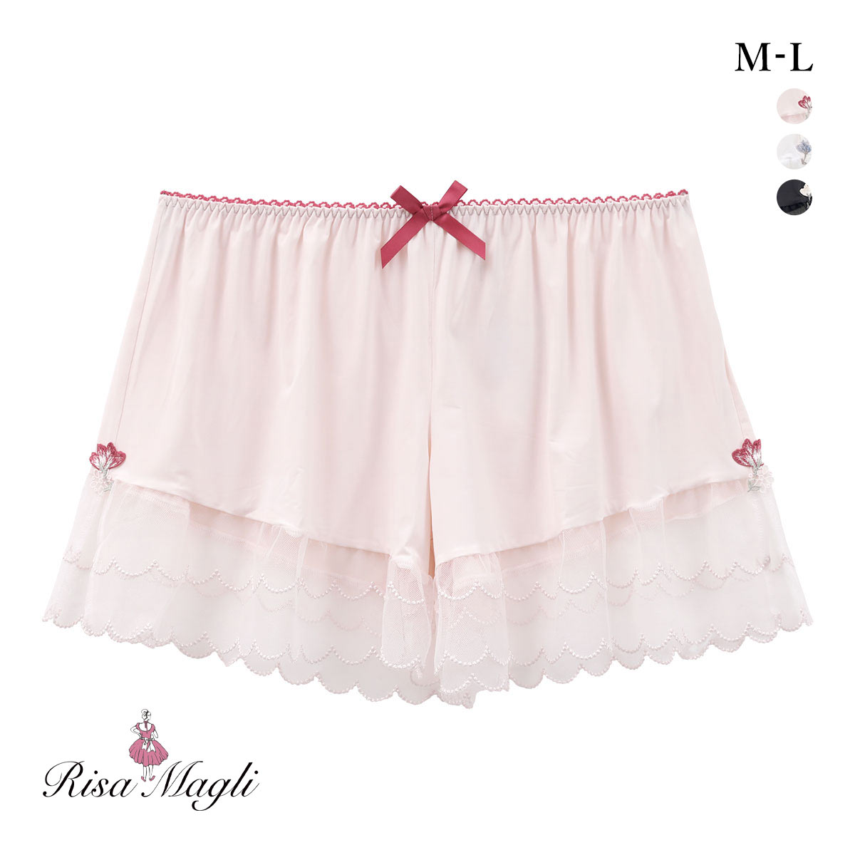リサマリ プティット タップパンツ ショートパンツ インナー ボトムス ランジェリー Risa Magli(RE-レッド-M)