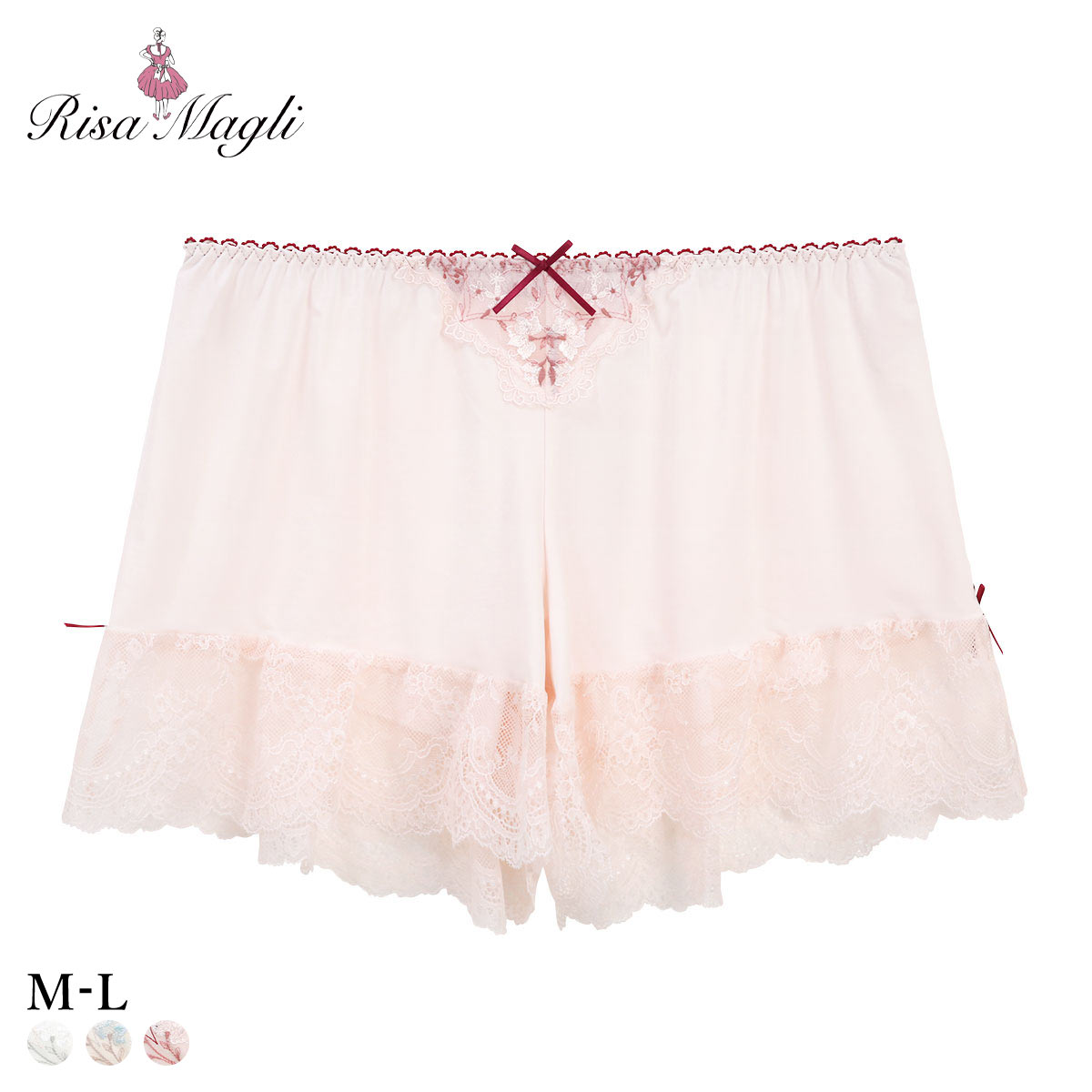 リサマリ フローチェ タップパンツ ショートパンツ インナー ボトムス ランジェリー Risa Magli(PI-ピンク-M)