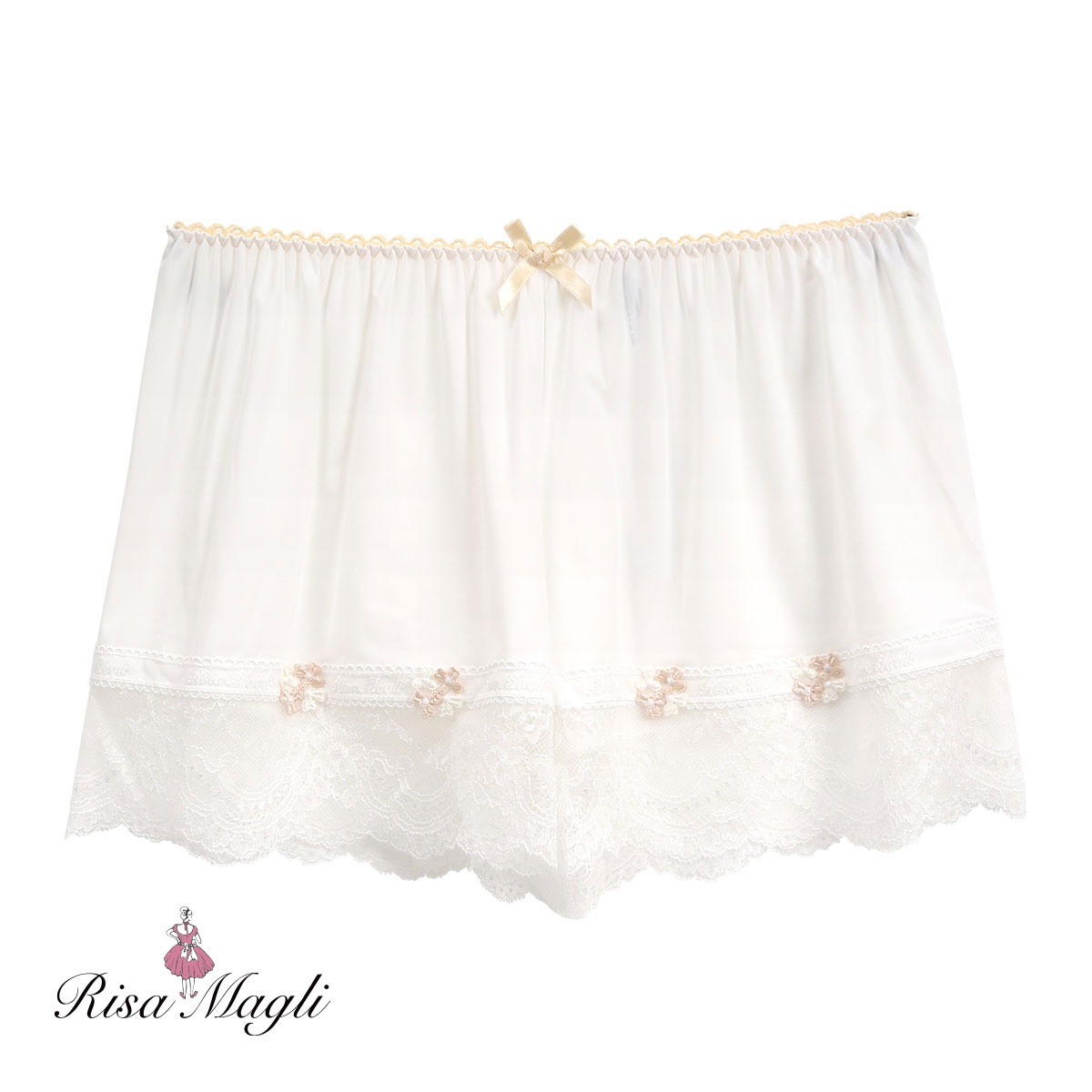 リサマリ Risa Magli クラーラ タップパンツ ショートパンツ インナー ボトムス ランジェリー(CR-クリーム-M)