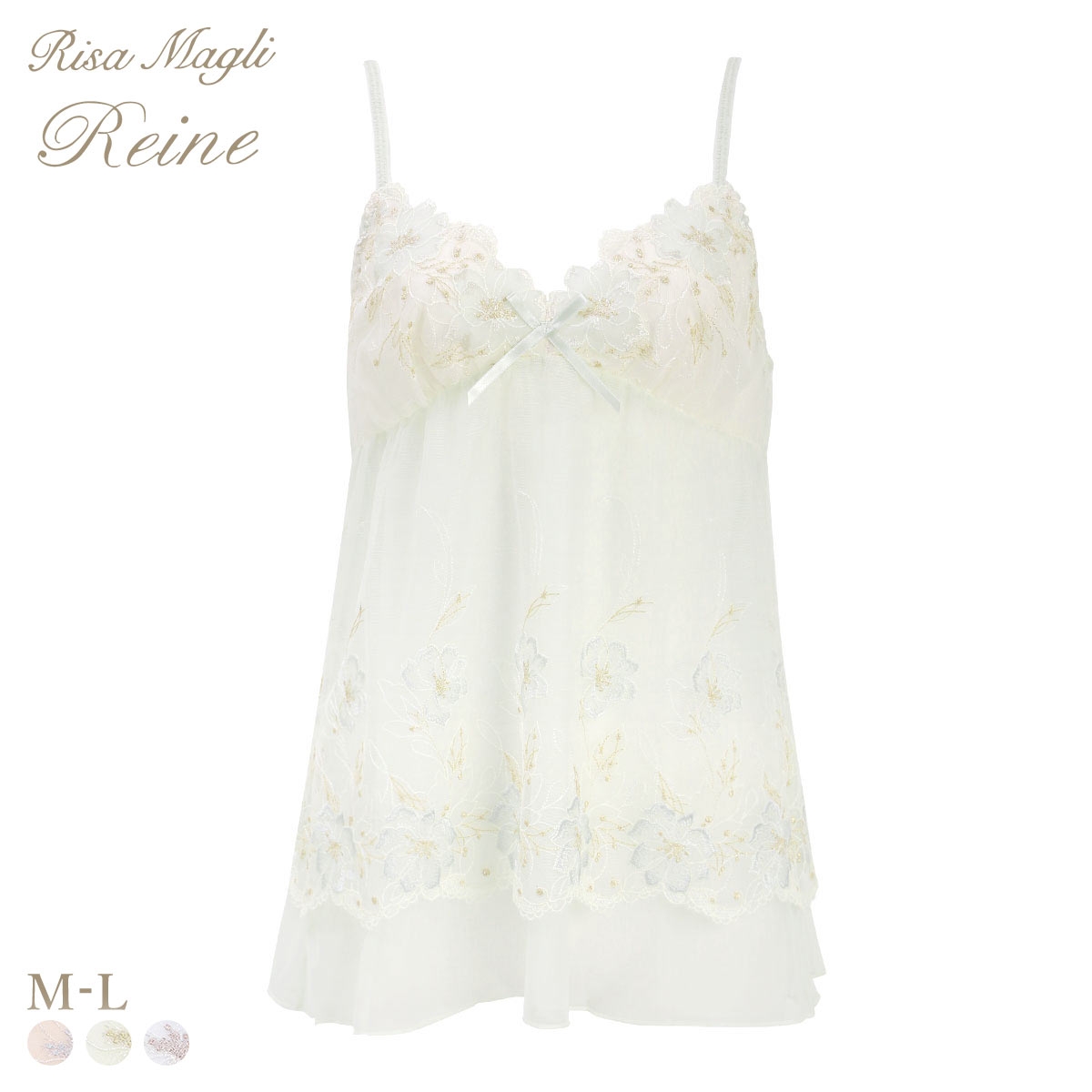 リサマリ レーヌ リカルダ スリップ キャミソール ランジェリー Risa Magli Reine(MI-ミント-M)