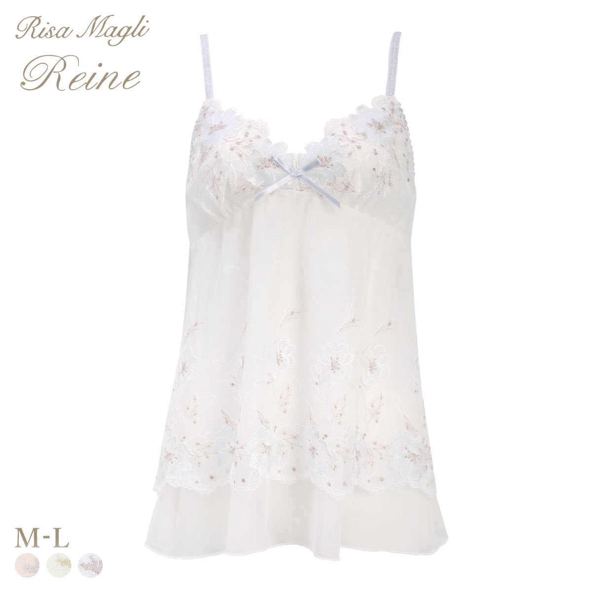 リサマリ レーヌ リカルダ スリップ キャミソール ランジェリー Risa Magli Reine(SX-サックス-M)