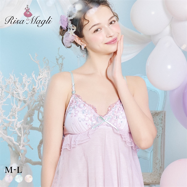 リサマリ アンチェ カップ付き キャミソール ミニスリップ ランジェリー Risa Magli
