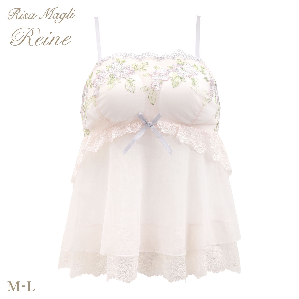 リサマリ レーヌ マルレーン カップ付き キャミソール ランジェリー Risa Magli Reine(PI-ピンク-M)
