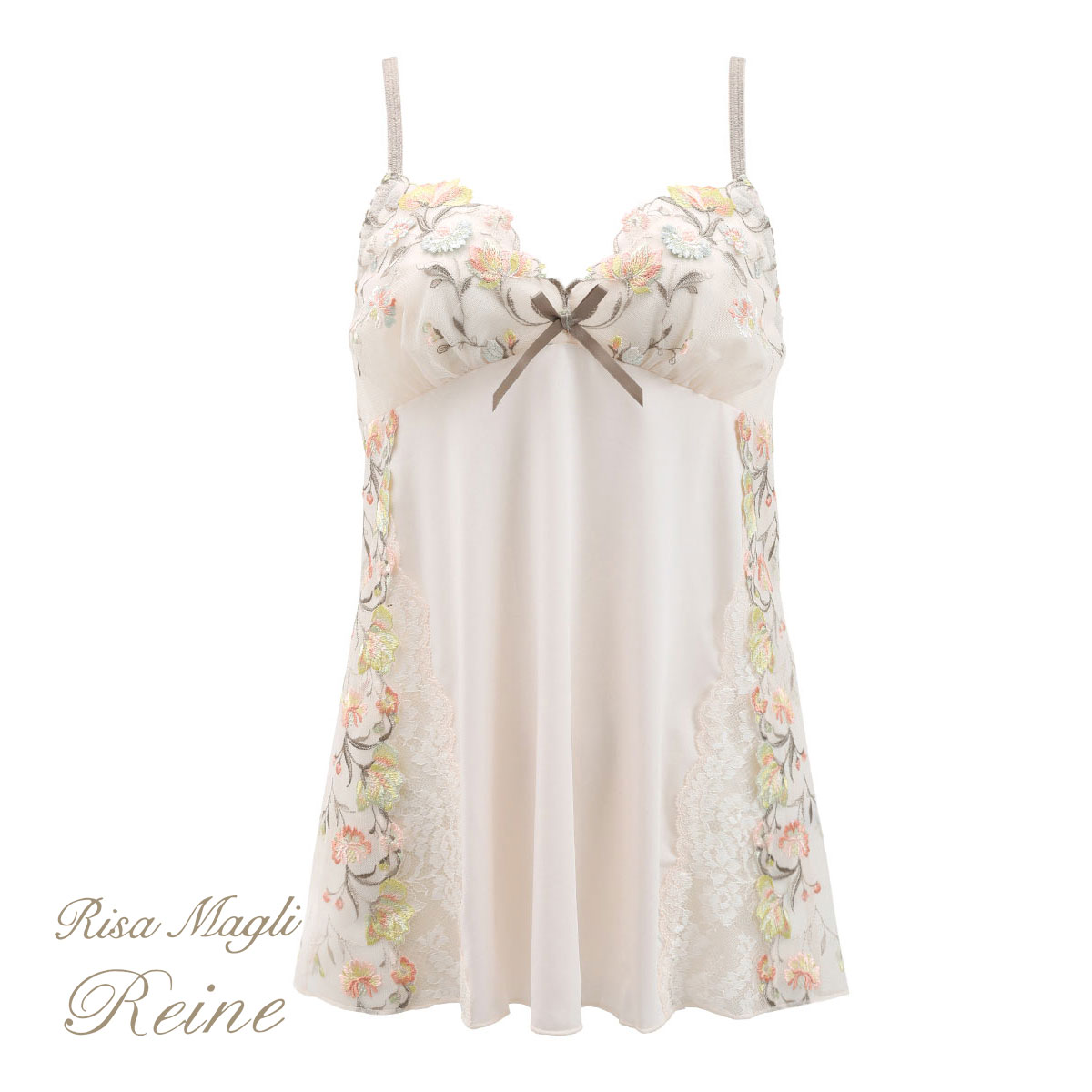 リサマリ Risa Magli レーヌ Reine レンヌ キャミソール スリップ ランジェリー(OR-オレンジ-M)