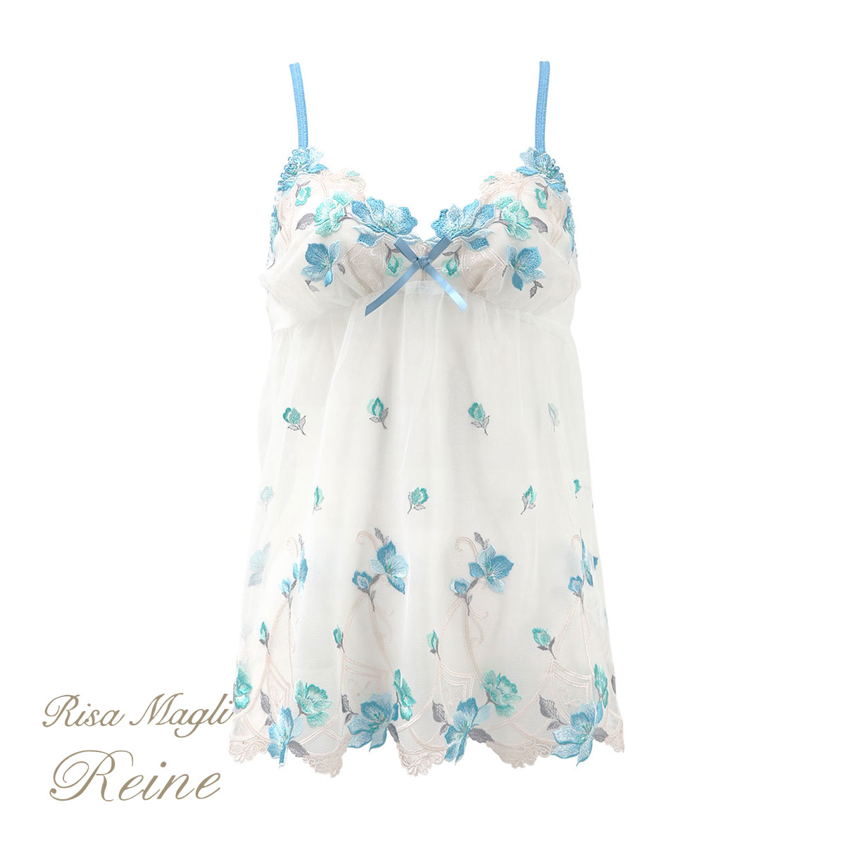 リサマリ Risa Magli レーヌ Reine セレスト キャミソール ランジェリー(BU-ブルー-M)
