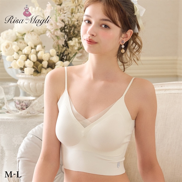 リサマリ コッキー シームレスキャミソール ソフトブラ ブラジャー ノンワイヤー ブラレット ワイヤレスブラ ML 単品 Risa Magli