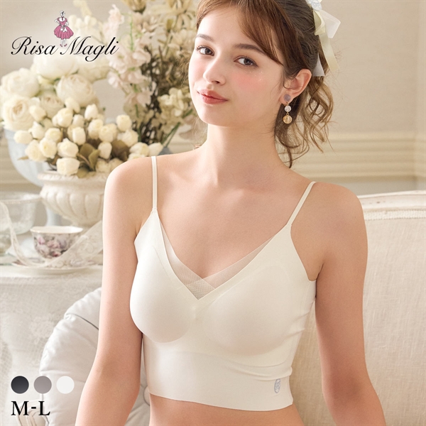 リサマリ コッキー シームレスキャミソール ソフトブラ ブラジャー ノンワイヤー ブラレット ワイヤレスブラ ML 単品 Risa Magli
