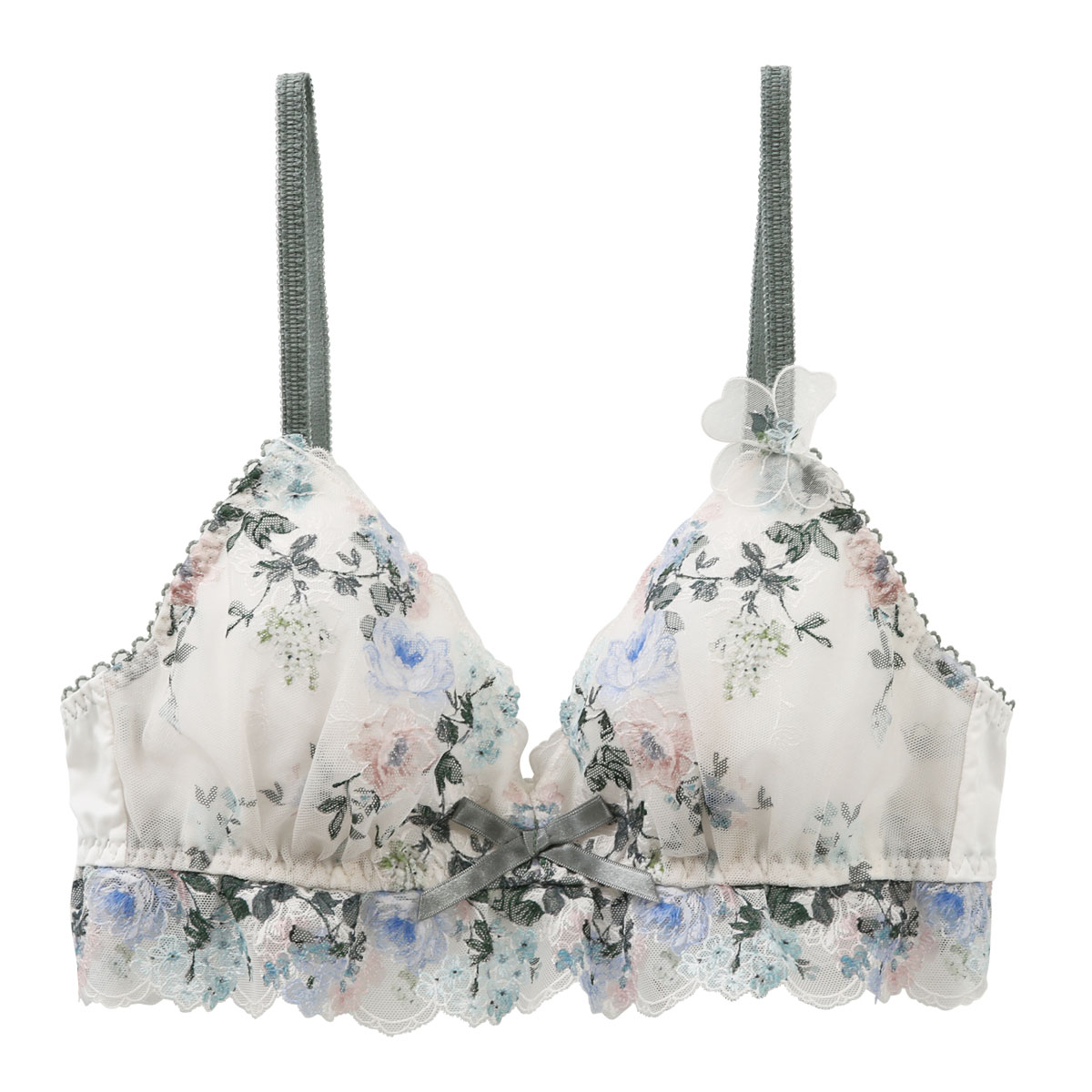 リサマリ Risa Magli レーヌ Reine リシェ ブラジャー ノンワイヤー ブラレット ワイヤレスブラ ML 単品(CR-クリーム-M)