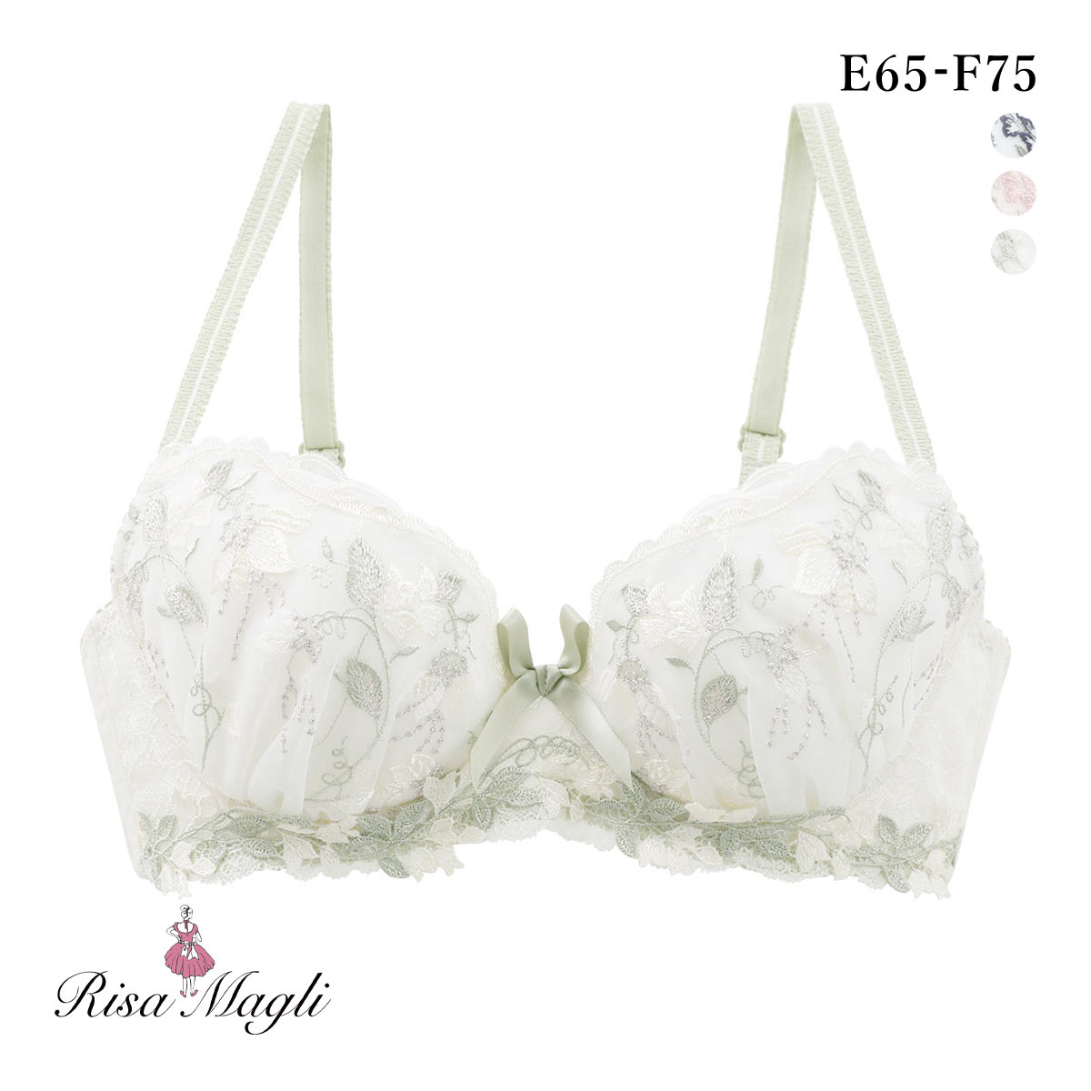 リサマリ ソア ブラジャー EF 谷間ブラ Risa Magli(IV-アイボリー-E65)