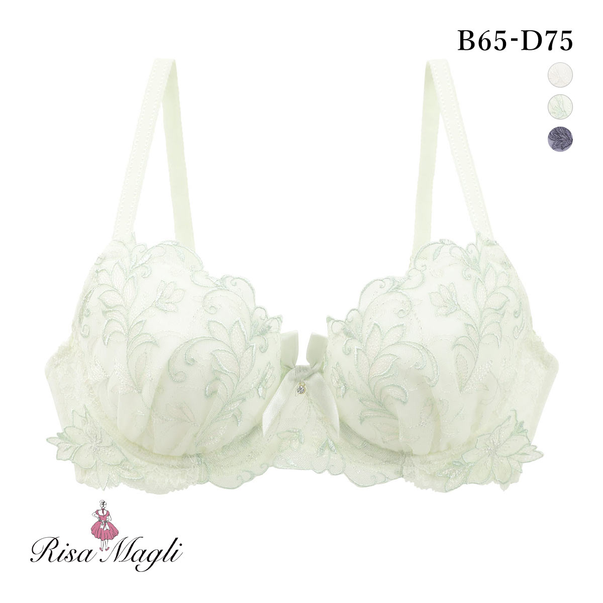 リサマリ イリーナ ブラジャー BCD 谷間ブラ Risa Magli(MI-ミント-B65)
